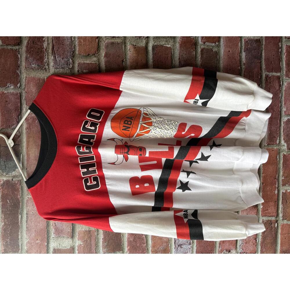 Vintage Chicago Bulls 80's long sleeve GARAN puff print XL